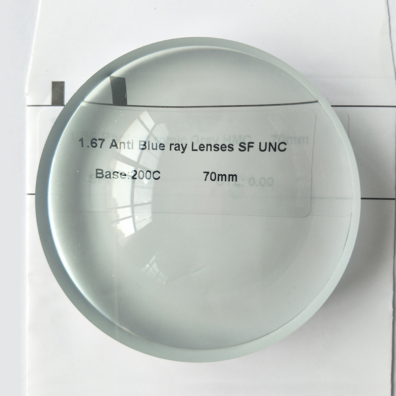 1.67 Lentile cu o singură vedere semifinisată Blue Block