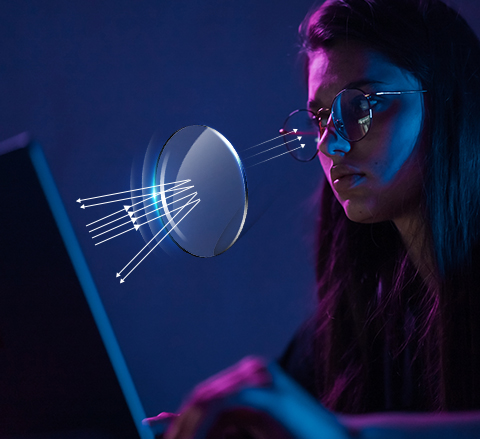 Lentile bloc albastre